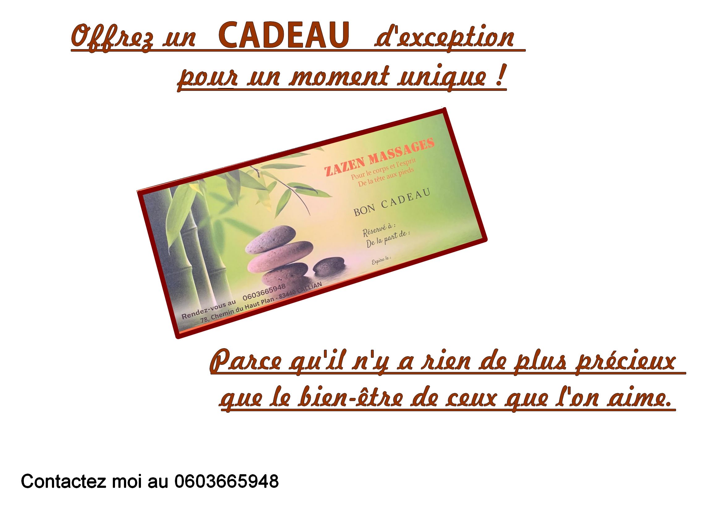 Téléphone ZazenMassage Callian